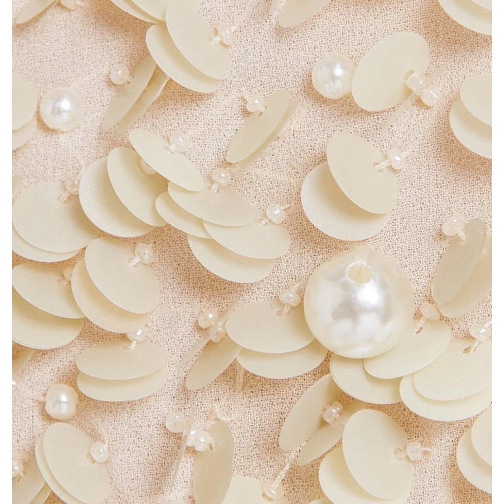 Endless Rose Ivory Sequin Crop Tank Top - Picture 3 of 6
